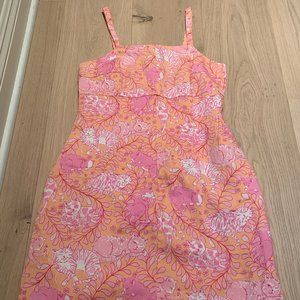 Vintage Lilly Pulitzer Women's Dress in Jungle Kitty Print (Size 4)
